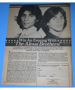 The Alessi Brothers 16 Magazine Photo Clipping Vintage 1978 - $274.97 MXN