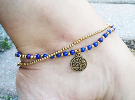Tree of Life Beaded  Anklet Bracelet  handmade jewelry Girls  - $13.99