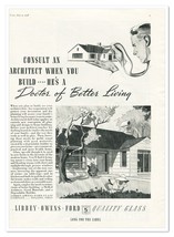 Print Ad Libbey-Owens-Ford Glass See Your Architect Vintage 1938 Adverti... - $12.30