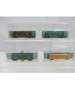 4 Atlas Trains N Scale Cattle Stock Cattle Cars in Correct Jewel Cases Nice - $32.34 CAD