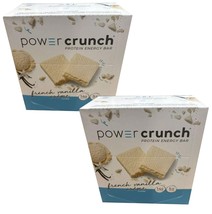2 Packs Power Crunch Protein Energy Bar, French Vanilla Creme 24 ct - £31.84 GBP