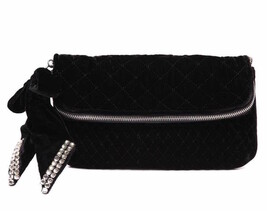 Juicy Couture Bag Crystal Bow Velvet Clutch NEW $198 - $1,281.53 MXN