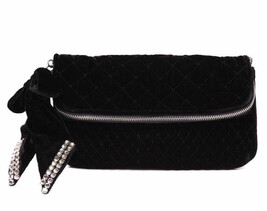 Juicy Couture Bag Crystal Bow Velvet Clutch NEW $198 - £53.65 GBP