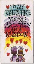 Vintage Sarcastic Valentine Card T.C.G. 1950s You&#39;re As Lovely As A Rainbow - $2.96