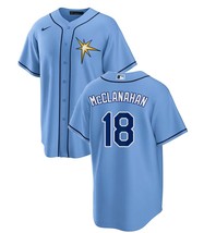 Shane McClanahan #18 Rays Men&#39;s Alternative Baby Blue Replica Jersey - $47.98 CAD