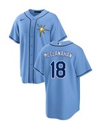 Shane McClanahan #18 Rays Men&#39;s Alternative Baby Blue Replica Jersey - $49.99