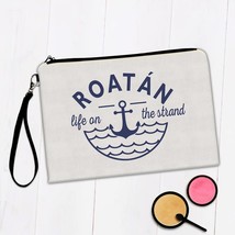 Roatán Life on the Strand : Gift Makeup Bag Beach Travel Souvenir Honduras - £9.73 GBP