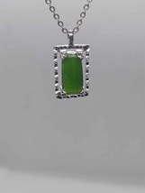 Translucency Jade Jewelry - (HIGH QUALITY) Elegant Baguette-Cut BC Jade Necklace - £84.48 GBP