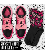 LEAF Socks for Air J1 1 Coral Chalk Rush Pink Black Berry Punch Shirt  - £16.17 GBP