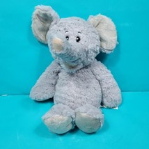 The Petting Zoo Gray Elephant Plush Stuffed Animal 14&quot; Soft Eyes Bean Ba... - £15.85 GBP