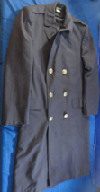 VINTAGE USAF AIR FORCE DRESS BLUE MEN&#39;S UNIFORM DOUBLE BREASTED TRENCH C... - $71.99