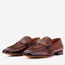 The Dorian Tan Python ; Baby Buffalo Leather Loafer Men Shoe image 2