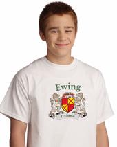 Ewing Irish Coat of arms tee Shirt in White - $15.63+