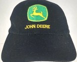 Vintage John Deere Snap Back Embroidered Hat Cap black  - $10.25