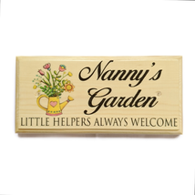 Nanny&#39;s Garden Sign, Little Helpers Always Welcome Gardening Gift Grandm... - £11.00 GBP