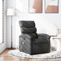 Massage Recliner Chair Dark Grey Polyester, Metal, Plywood, Foam - $6,145.95 MXN