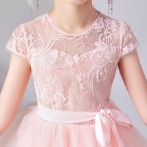 Pink Flower Girl Dress For Wedding 2023 Princess Formal Evening Birthday... - £125.95 GBP