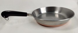 Vintage 1801 Revere Ware Copper Bottom 9&quot; 84 Skillet Fry Frying Pan No Lid - £15.17 GBP