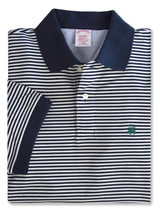 Brooks Brothers Original Fit Navy Striped Supima Polo Shirt,  Medium M, 7840-6 - £58.09 GBP