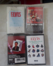 Elvis Presley Cassette Lot of 4 vintage Christmas Cassette Tapes Blue Album - £10.97 GBP