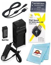 LB-070, Battey + Charger + USB Cable for Kodak PIXPRO AZ901, AZ652, AZ65... - $28.79