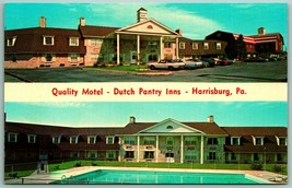 Quality Motel Dutch Pantry Inns Dual View Harrisburg PA UNP Chrome Postcard G10 - £6.62 GBP