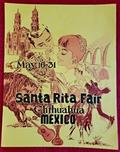 Vintage Santa Rita Fair Chihuahua Mexico Travel Poster Art Print by Kres... - £117.26 GBP