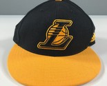 Los Angeles Lakers Snapback Cappello Misura Nero Giallo Logo adidas Lana... - $18.49