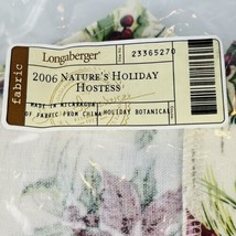 Longaberger 2006 Nature&#39;s Holiday Hostess Basket Liner Holiday Botanical... - $9.74