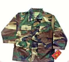 New Bdu Woodland Camouflage Jacket Made In The Usa Toddler Edition Jr Gi Size 4T - £12.70 GBP