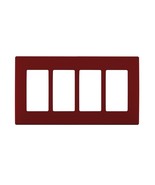 Leviton REWP4-RE Renu Four-Gang Screwless Snap-On Wallplate, Red Delicious - $31.10 CAD