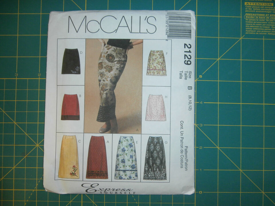 McCall's 2129 Size 8 10 12 Misses' Skirt in Two Lengths - $12.86