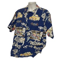 Vintage Sharkys Speed Center Bluewater Wear XL Hawaiian Shirt Hot Street... - £22.39 GBP