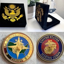 Us Marine Corps Reserve Challenge Coin With Velvet Case - £15.59 GBP