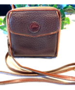 Dooney Bourke Vintage AWL Leather Zip Along Wallet Crossbody Belt Bag Taupe - $94.37 CAD