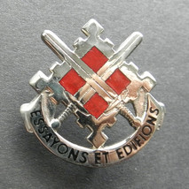 Army 18th Engineer Brigade Crest Essayons Lapel Hat Pin Badge 1 Inch Made In Usa - £6.78 GBP