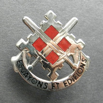 Army 18th Engineer Brigade Crest Essayons Lapel Hat Pin Badge 1 Inch Made In Usa - £6.82 GBP