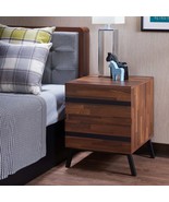 Karine Walnut &amp; Black Finish Accent Table - $245.84 CAD