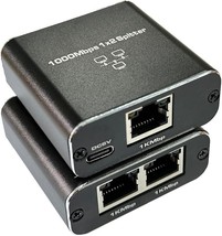 Ethernet Splitter 1 to 2 High Speed 1000Mbps Powerline Ethernet Adapter ... - £22.23 GBP