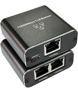 Ethernet Splitter 1 to 2 High Speed 1000Mbps Powerline Ethernet Adapter ... - £22.07 GBP
