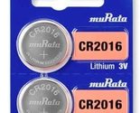 Murata CR2016 Battery DL2016 ECR2016 3V Lithium Coin Cell (10 Batteries) - $4.79+