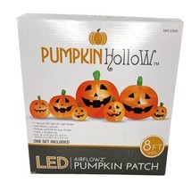 Halloween Inflatable Pumpkin Patch LED Light Outdoor Airflowz Pumpkin Hollow 8ft - £63.64 GBP