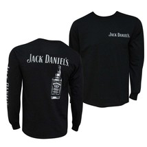 Jack Daniels Bottle Long Sleeve Tee Shirt Black - £29.55 GBP+