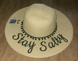 “Stay Salty” Women’s Sun Hat UV Protected Wide Brim Beige NEW. Cotton Ba... - €14,63 EUR