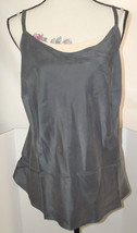 NWT New Ryllace 18 Silk Blouse Cami Dark Gray Tank Camisole Adjustable Top Plus - £136.23 GBP