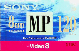 Sony P6-120MP 8mm Metal Particle Cassette Tape - NTSC - New, Sealed - $9.49