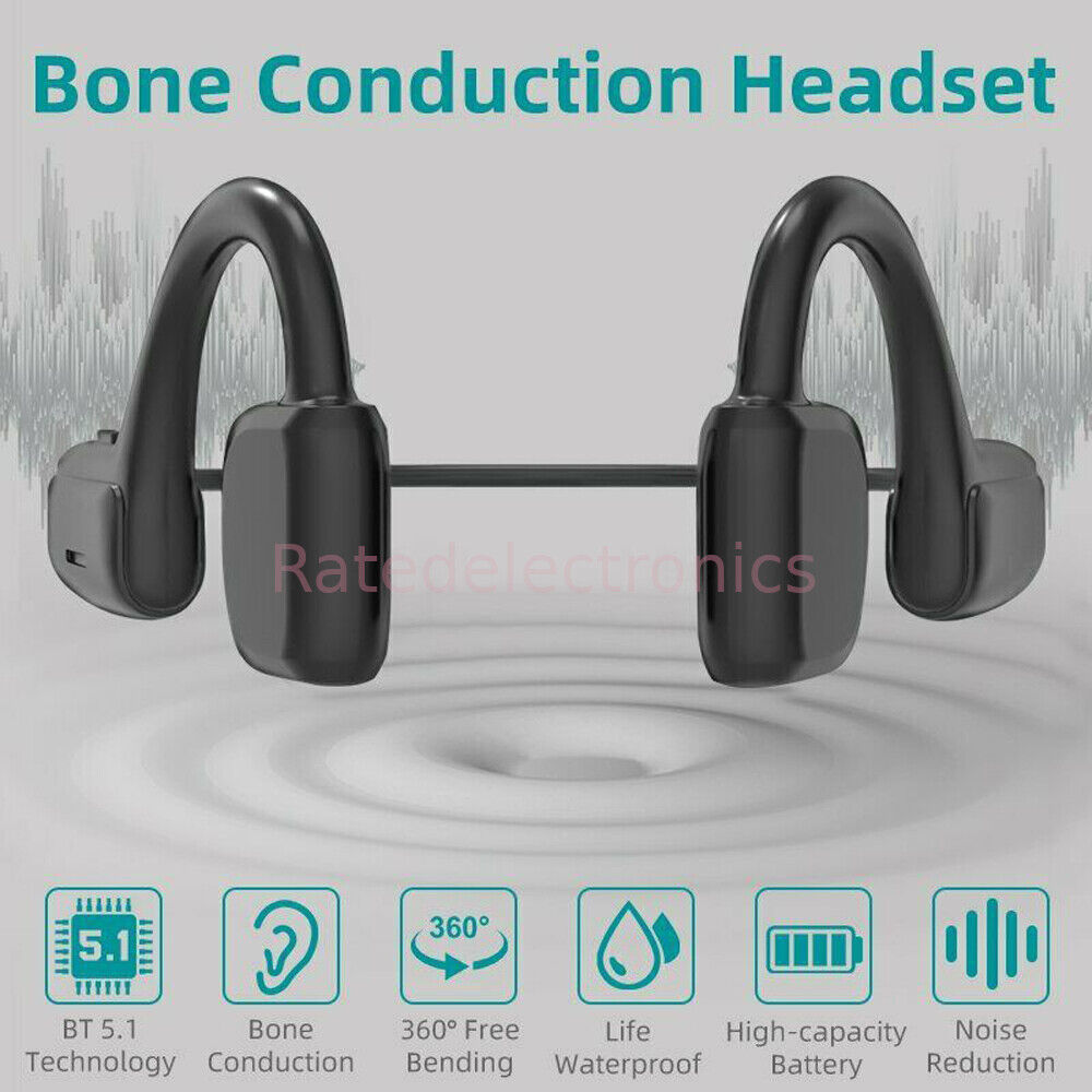 Primary image for Bluetooth 5.1 Bone Conduction Wireless Headset Open Ear Headphones Waterproof US