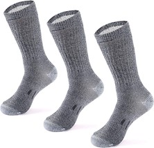 MERIWOOL Merino Wool Hiking Socks for Men and Women – 3 Pairs Midweight - £32.12 GBP