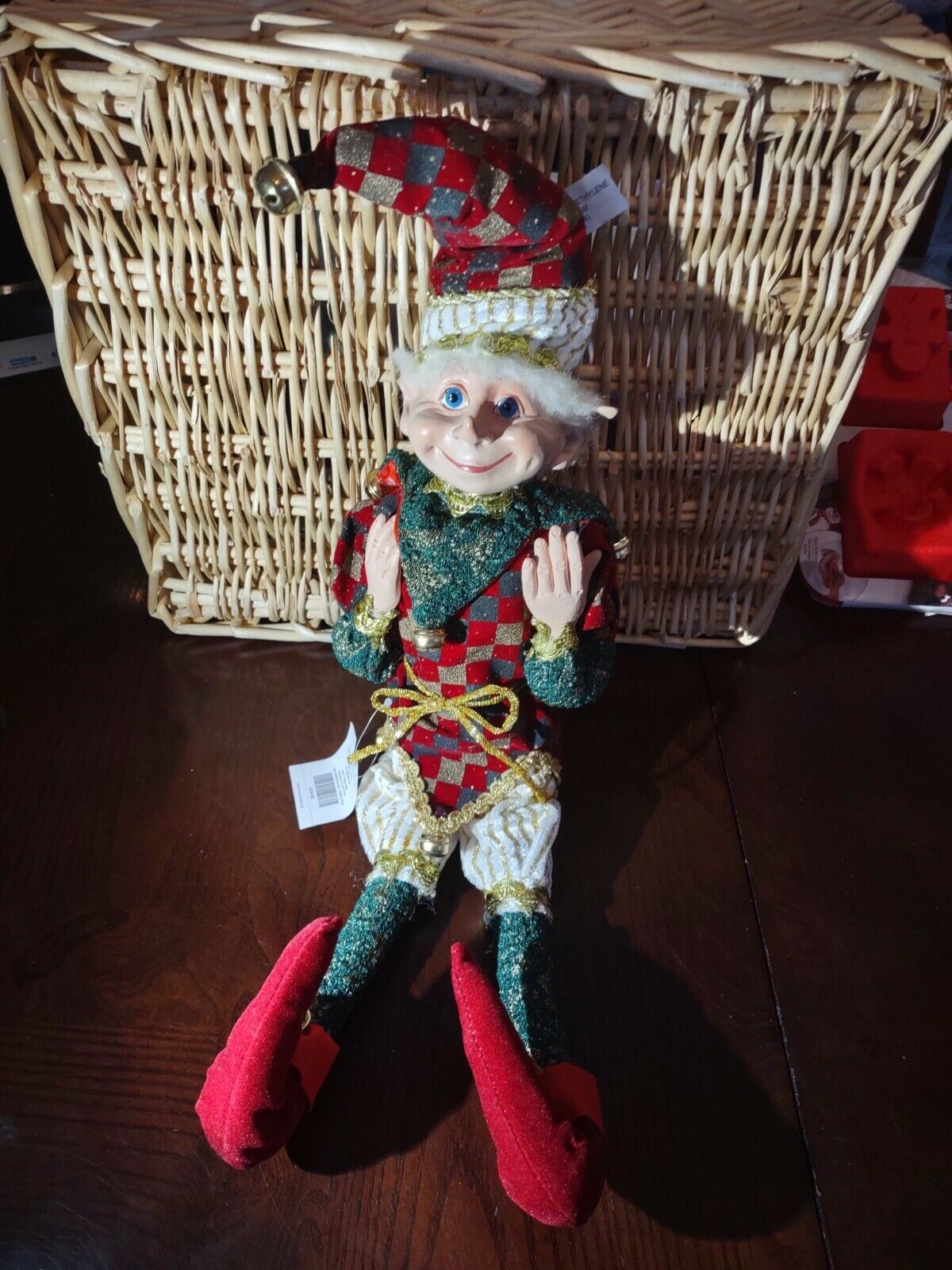 Elf Christmas Tall Multicolor Porcelain Doll-Limited Supply-Brand New-SH... - $165.21