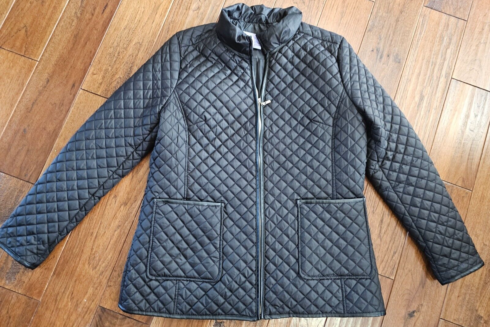 Primary image for Black Quilted Coat Women's sz XL by Laura Scott